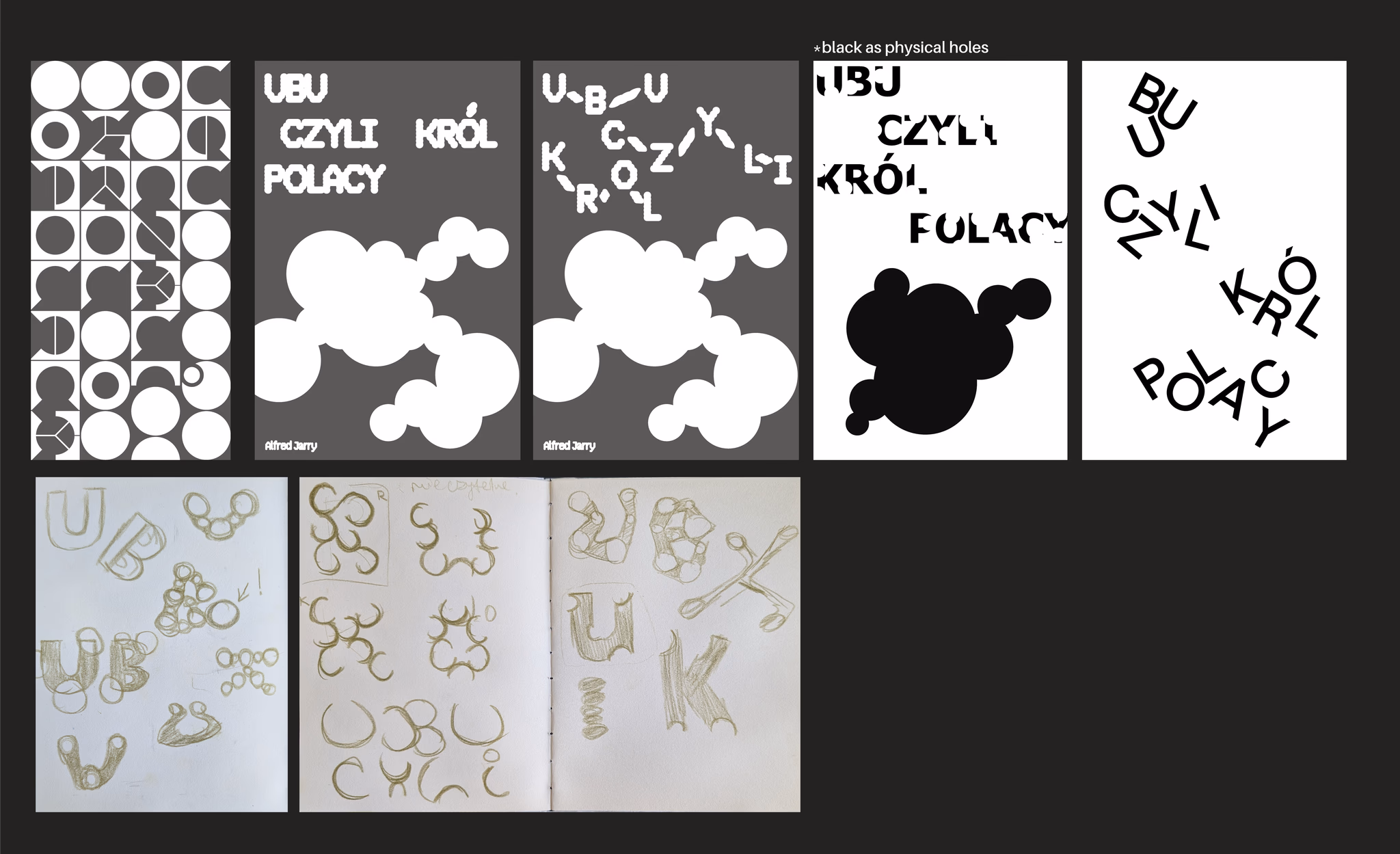Alternative letterform sketches