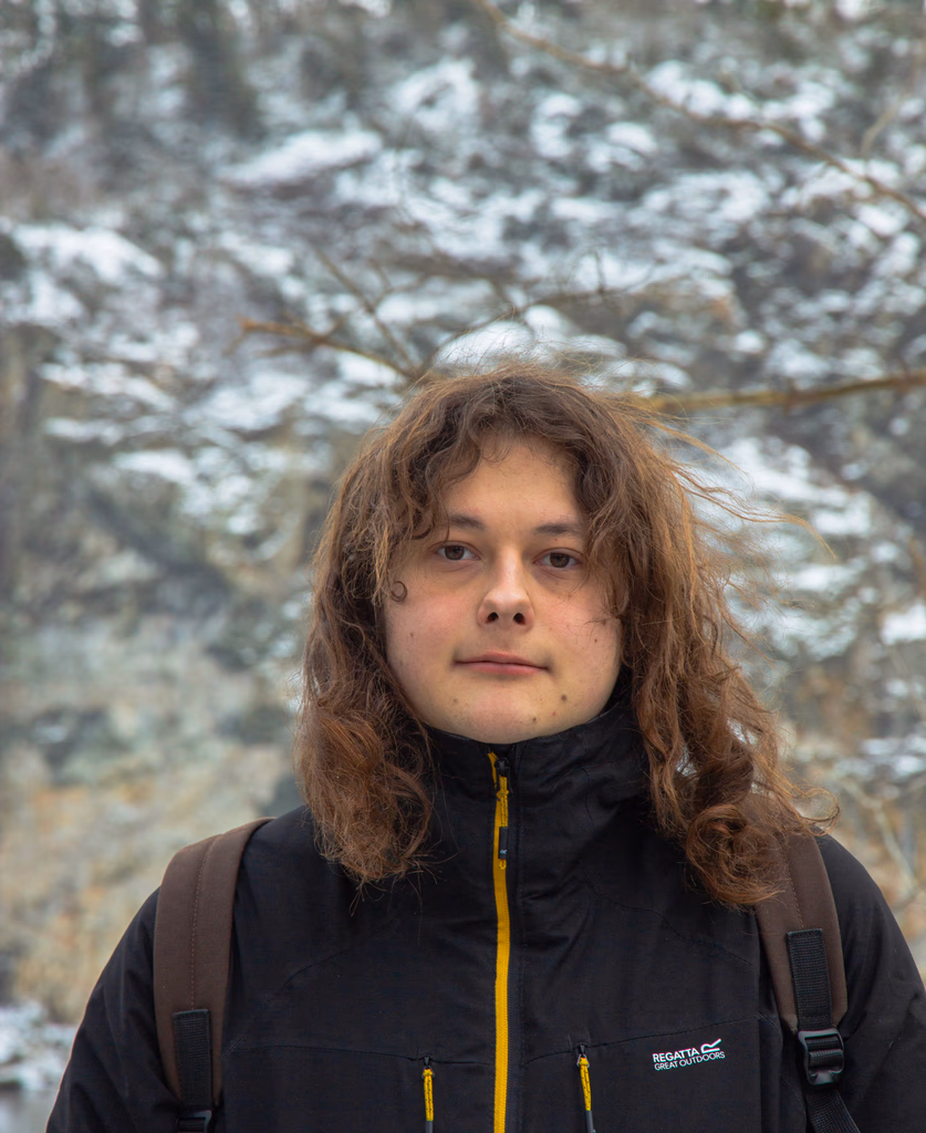 Danylo Vasiur photographed outdoors in winter
