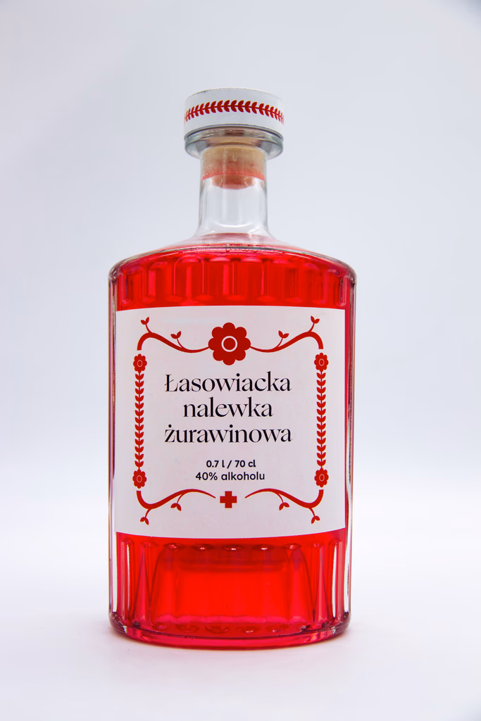 Lasowiak cranberry liqueur bottle