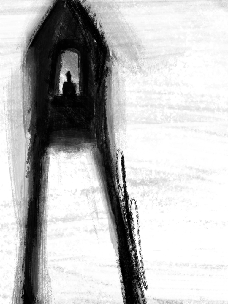 Charcoal illustration from the Akta No. book