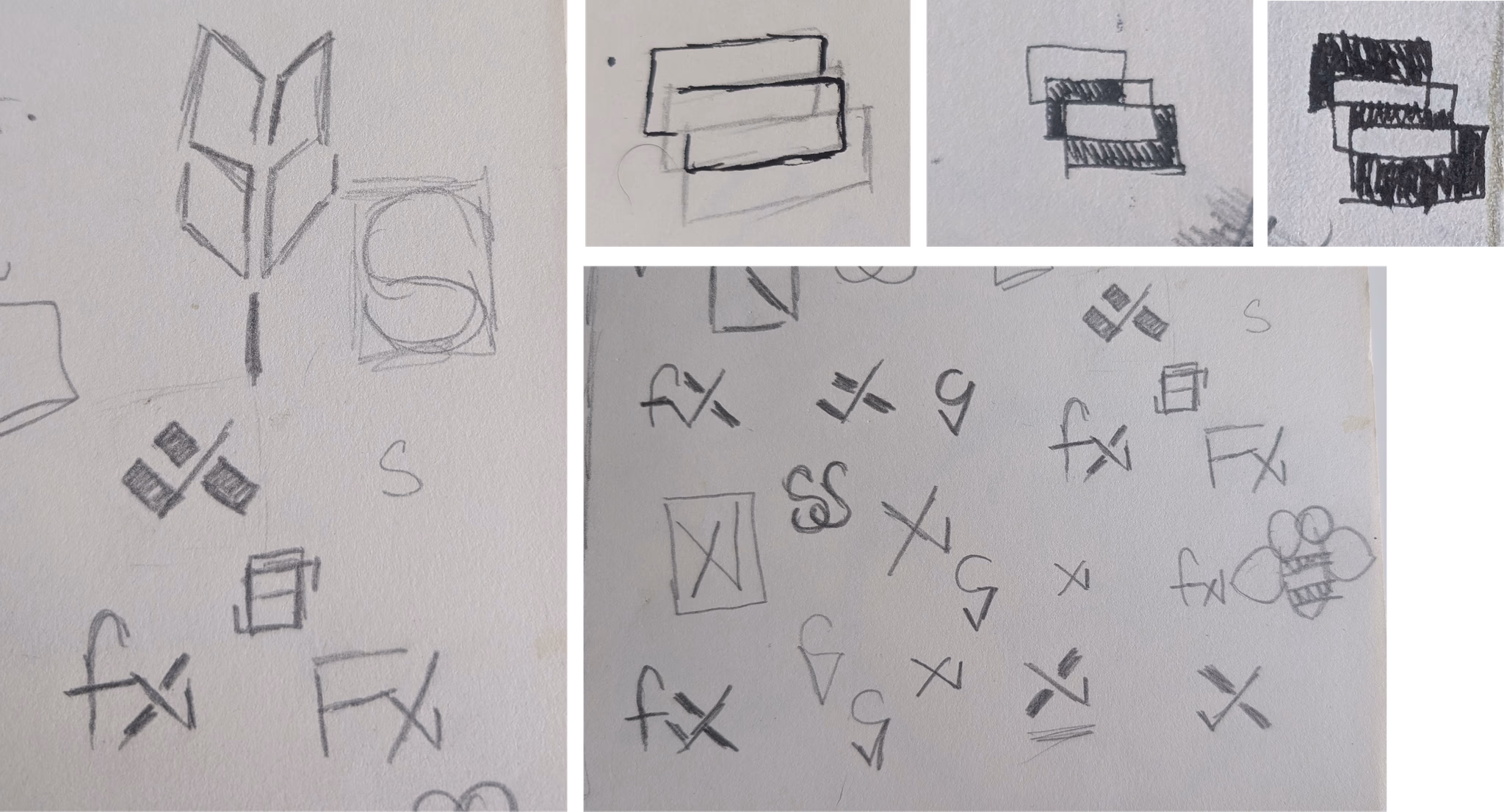 Sketch sheet of mark variations
