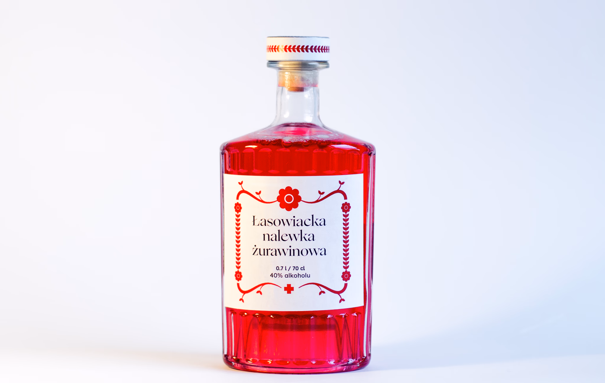 Bottle with fabric cap wrap