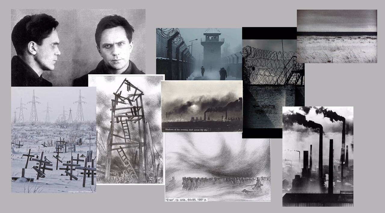 Archive photographs of Bruno Jasienski and Siberian camps